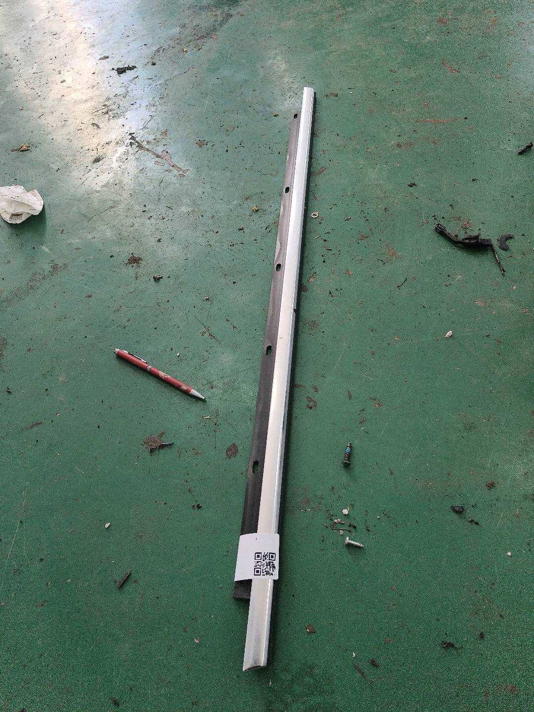 8E0853767A Rear Door Window Outer Molding, Left