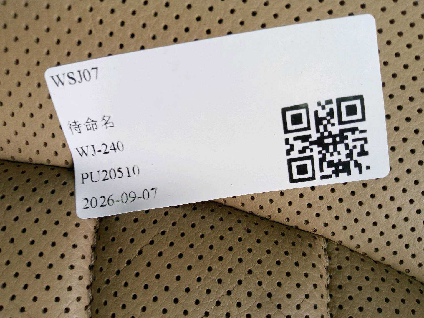 A21991037478L19 副驾驶员座椅靠背面罩