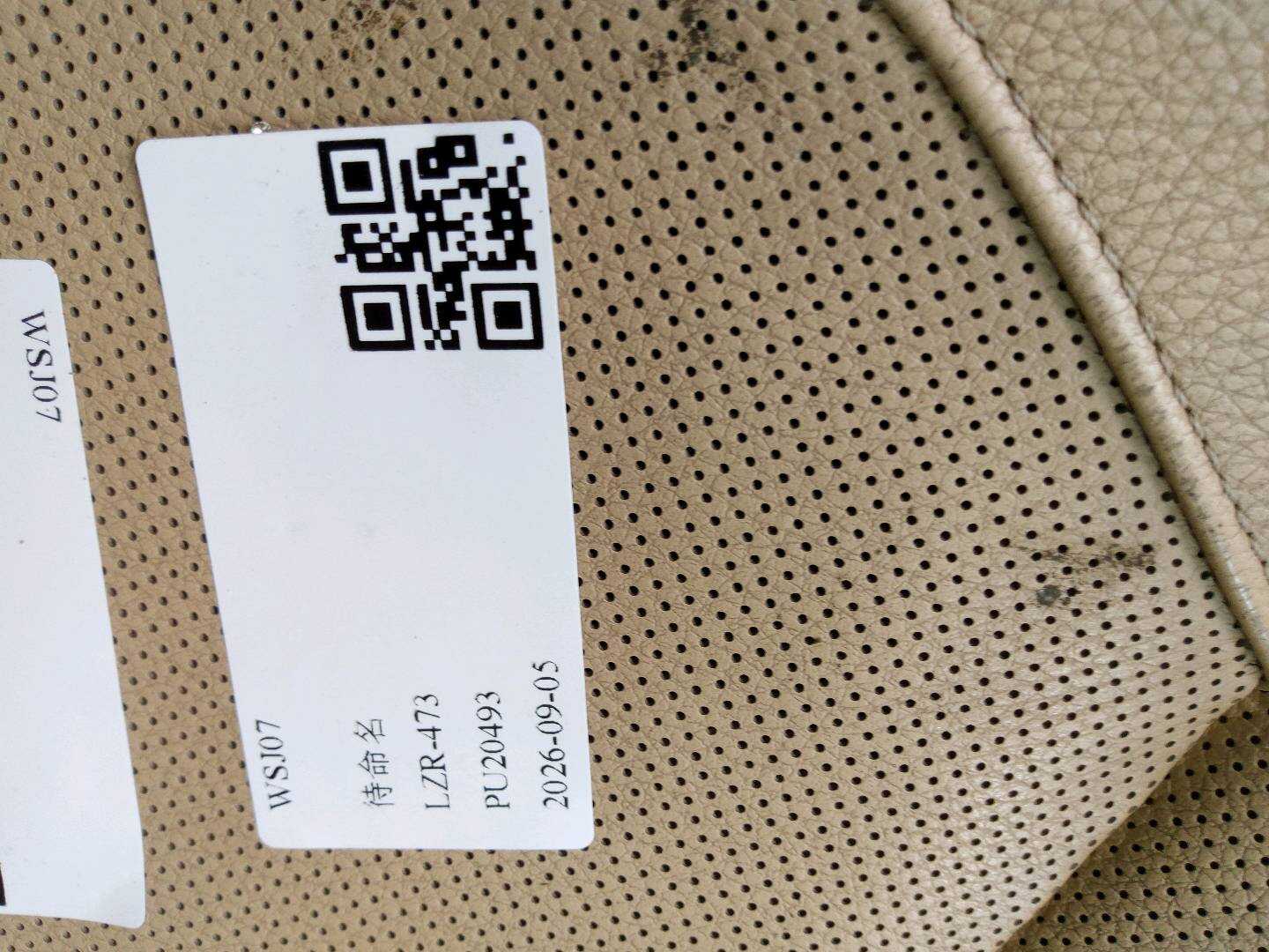 52107255065 驾驶员座椅靠背面罩
