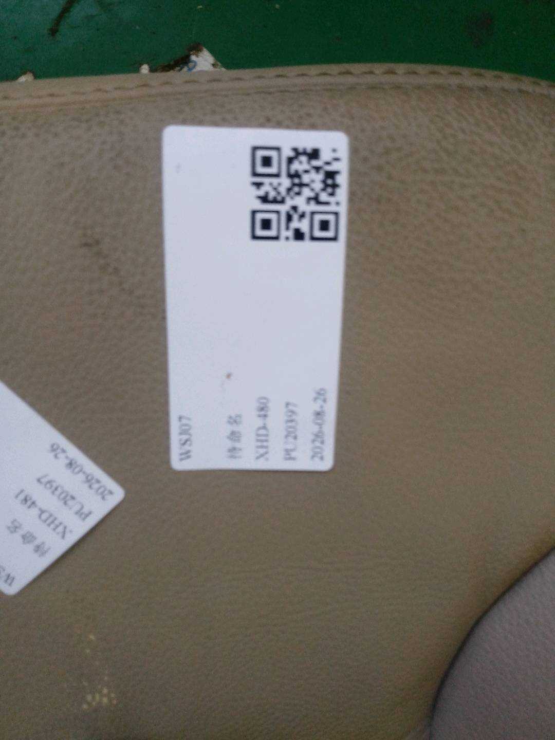 A25191046938K55 副驾驶员座椅靠背面罩