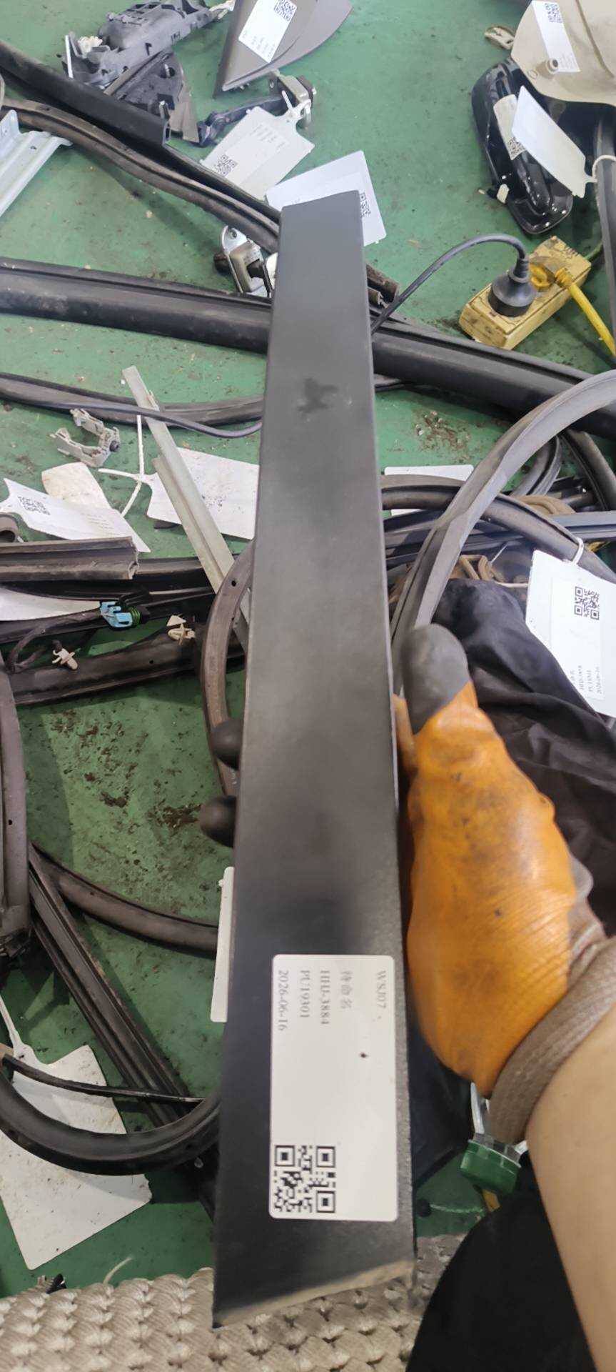 9038113 Front Door Window Frame Outer Trim, Left
