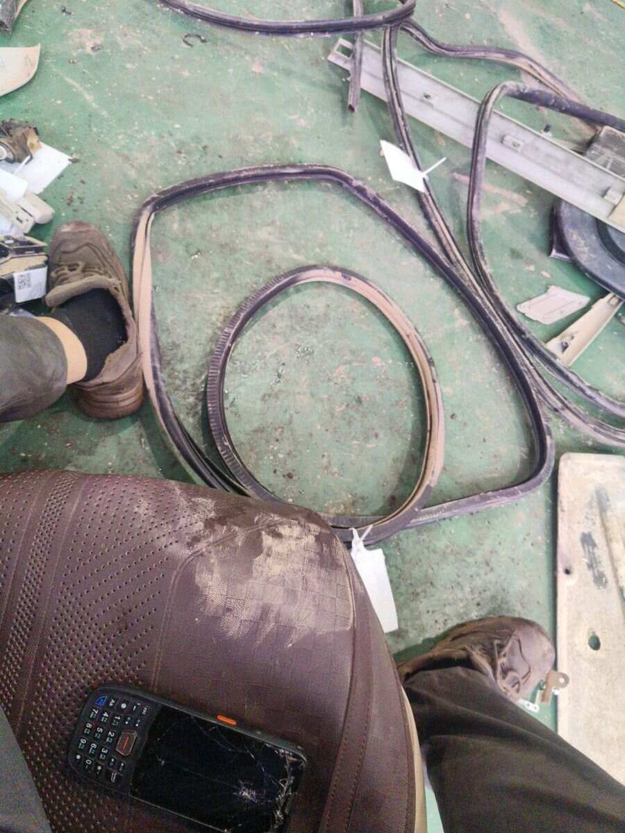 L4FD833721A Rear Door Body Seal Strip (Right), Left