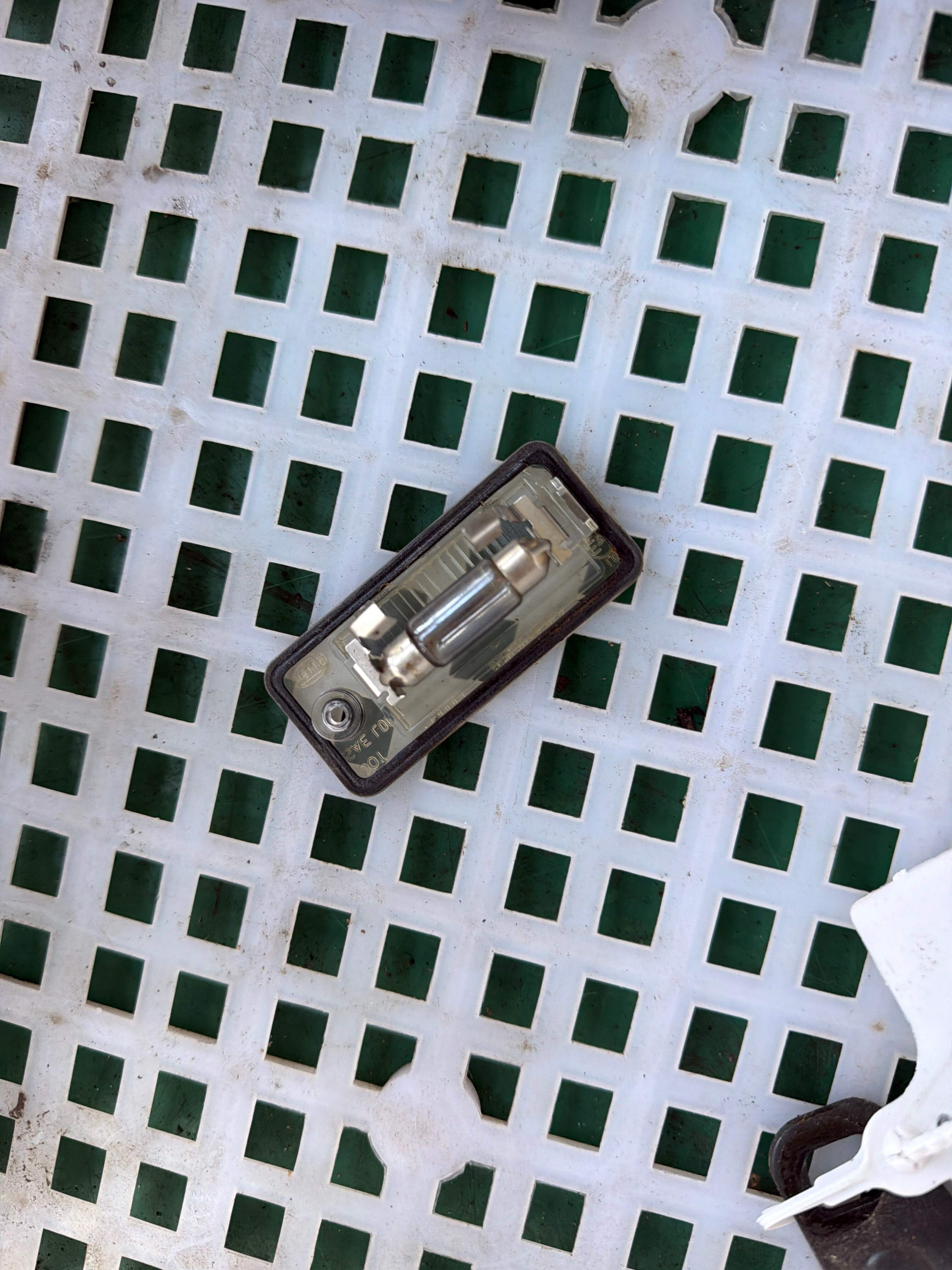 8E0807430A Rear License Plate Light Lens, Left